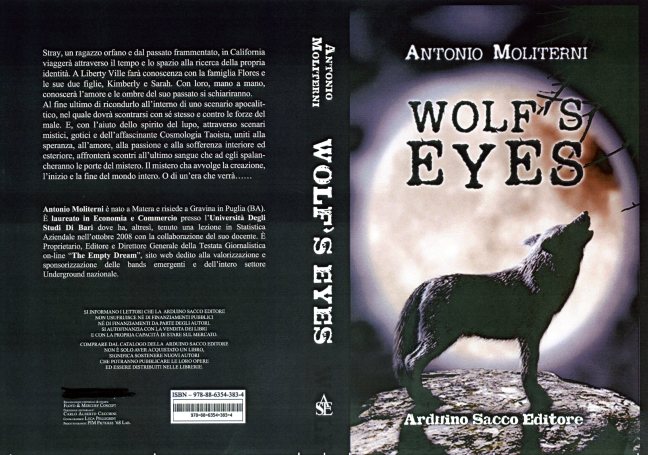 Vi presento la nuova copertina di "wolf's Eyes"!